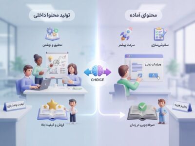 آیا تولید محتوای سئو شده را خودمان انجام دهیم یا از محتوای آماده استفاده کنیم؟
